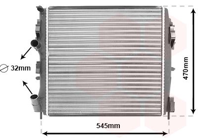 VAN WEZEL radiatorius, variklio aušinimas 43002325